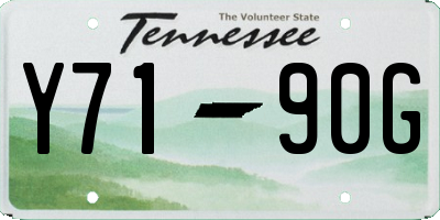 TN license plate Y7190G