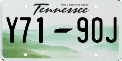 TN license plate Y7190J