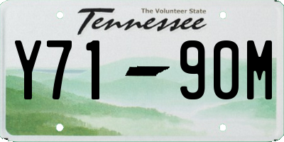 TN license plate Y7190M