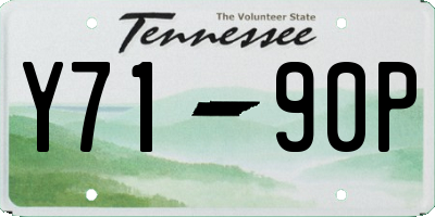 TN license plate Y7190P