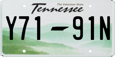 TN license plate Y7191N