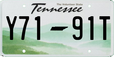 TN license plate Y7191T