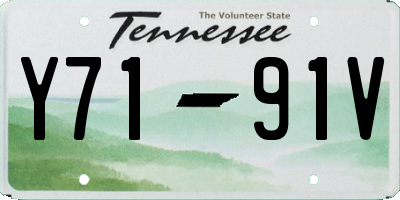 TN license plate Y7191V