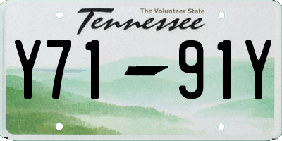 TN license plate Y7191Y