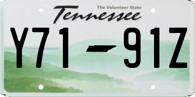 TN license plate Y7191Z