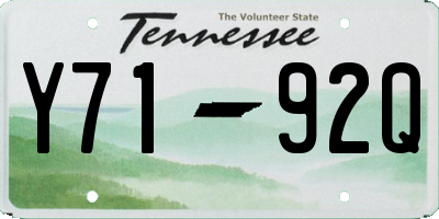 TN license plate Y7192Q