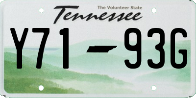 TN license plate Y7193G