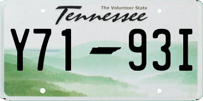 TN license plate Y7193I