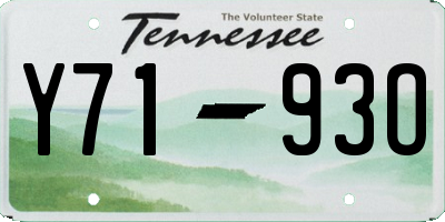 TN license plate Y7193O