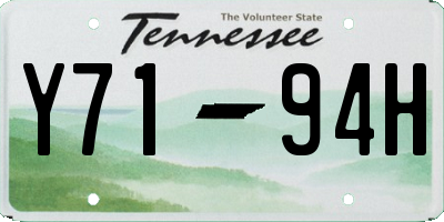 TN license plate Y7194H