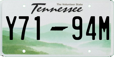 TN license plate Y7194M