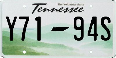 TN license plate Y7194S