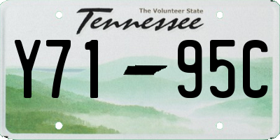 TN license plate Y7195C
