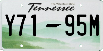TN license plate Y7195M