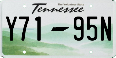 TN license plate Y7195N
