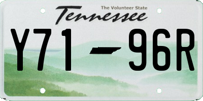 TN license plate Y7196R