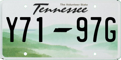 TN license plate Y7197G