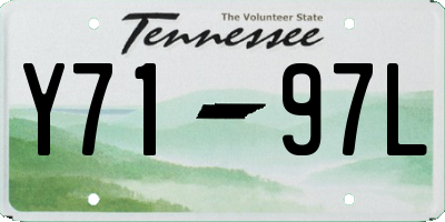 TN license plate Y7197L