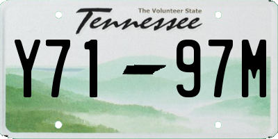 TN license plate Y7197M