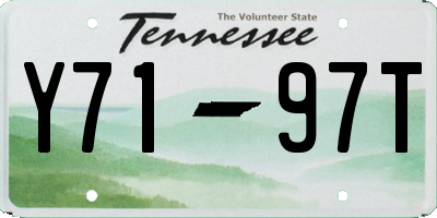 TN license plate Y7197T