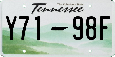TN license plate Y7198F