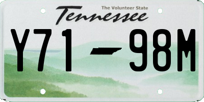 TN license plate Y7198M