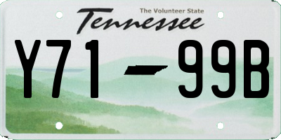 TN license plate Y7199B