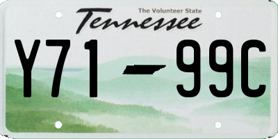 TN license plate Y7199C