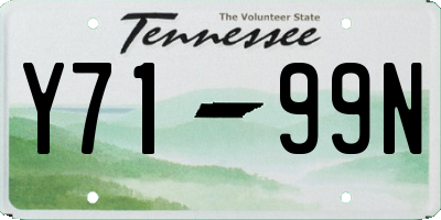 TN license plate Y7199N