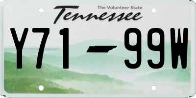 TN license plate Y7199W