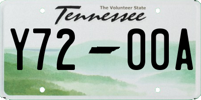 TN license plate Y7200A