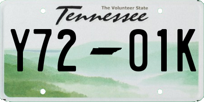 TN license plate Y7201K