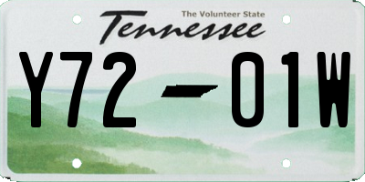 TN license plate Y7201W