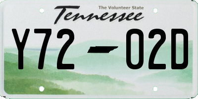 TN license plate Y7202D