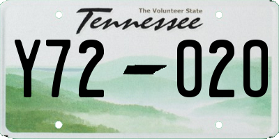 TN license plate Y7202O