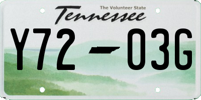 TN license plate Y7203G