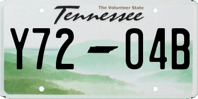 TN license plate Y7204B