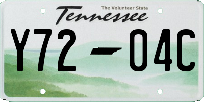 TN license plate Y7204C