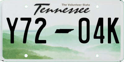 TN license plate Y7204K