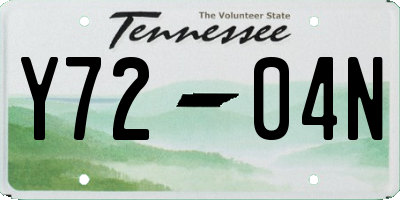 TN license plate Y7204N