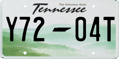 TN license plate Y7204T