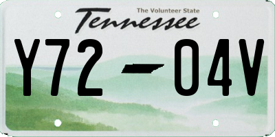 TN license plate Y7204V