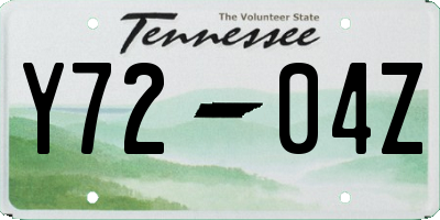 TN license plate Y7204Z