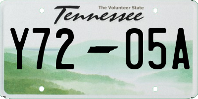 TN license plate Y7205A