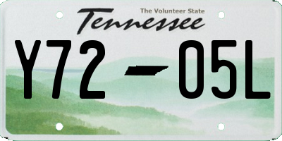 TN license plate Y7205L