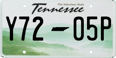 TN license plate Y7205P