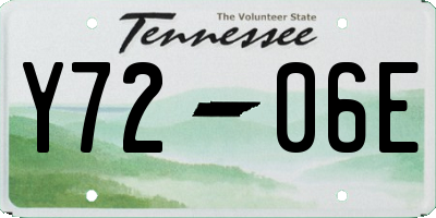 TN license plate Y7206E