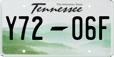 TN license plate Y7206F