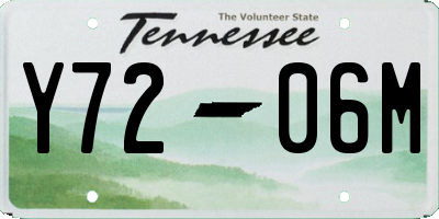 TN license plate Y7206M