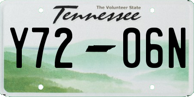 TN license plate Y7206N